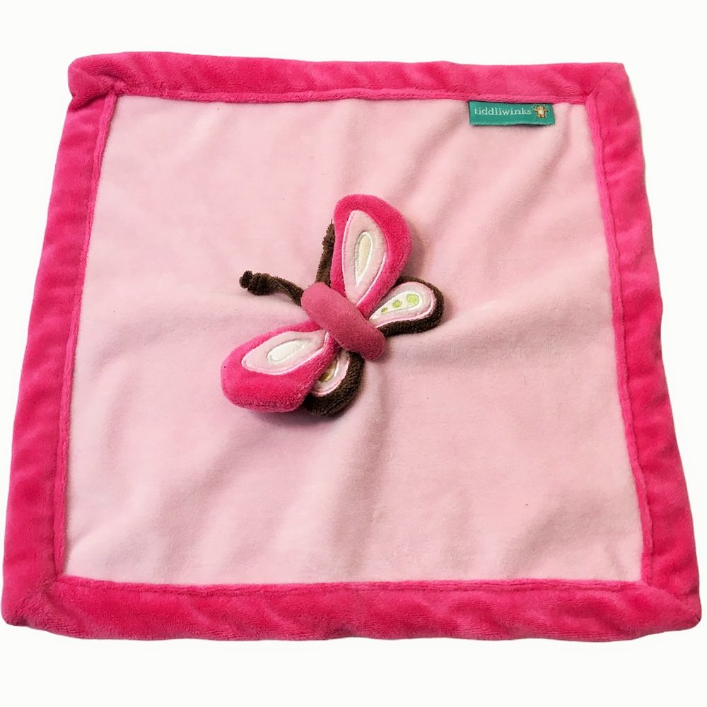 Tiddliwinks Butterfly Pink Baby Security Blanket